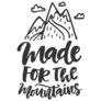 Made For The Mountains Ski Doodle Sticker