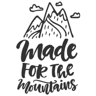 Made For The Mountains Ski Doodle Sticker