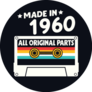 Made In 1960 All Original Parts Vintage Cassette Sticker