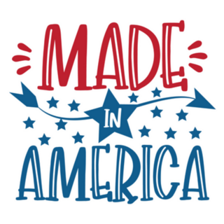 Made In America Patriotic Illustration Sticker