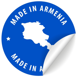 Made In Armenia Blue Sticker