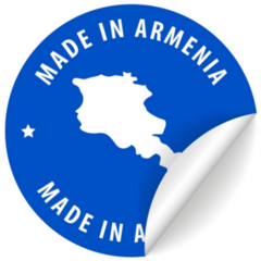 Made In Armenia Blue Sticker