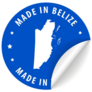 Made In Belize Map Sticker