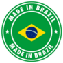 Made In Brazil Round Green Label Icon Sticker