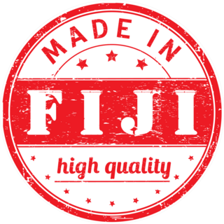 Made In Fiji Rubber Stamp Sticker