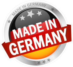 Made In Germany Silver Button Sticker