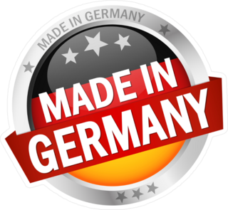 Made In Germany Silver Button Sticker