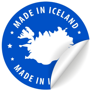 Made In Iceland Blue Sticker