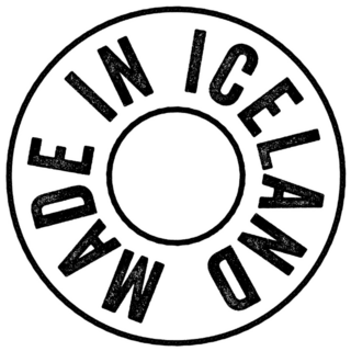 Made In Iceland Text Sticker