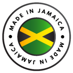 Made In Jamaica Circle Text Sticker