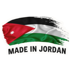 Made In Jordan Handwritten Flag Sticker