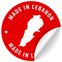 Made In Lebanon Red Sticker