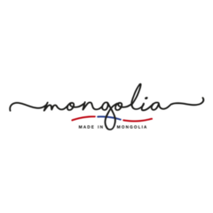 Made In Mongolia Handwritten Calligraphy Sticker