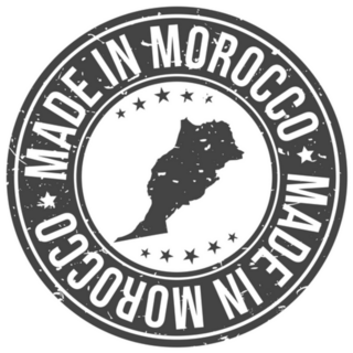 Made In Morocco Stamp Map Sticker