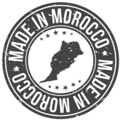 Made In Morocco Stamp Map Sticker