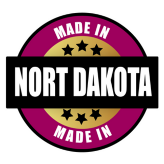 Made In North Dakota Stamp Sticker