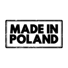 Made In Poland Text Emblem Stamp Sticker
