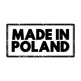 Made In Poland Text Emblem Stamp Sticker