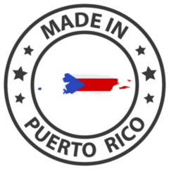 Made In Puerto Rico Icon With Country Map Sticker