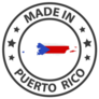 Made In Puerto Rico Icon With Country Map Sticker