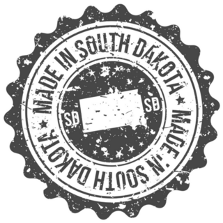 Made In South Dakota Made Map Sticker