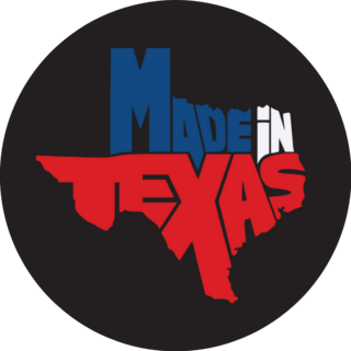 Made In Texas Design On Black Sticker