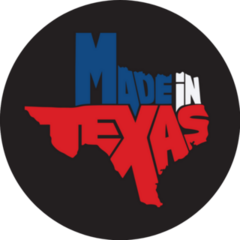 Made In Texas Design On Black Sticker
