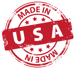 Made In USA Rubber Stamp Sticker