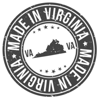 Made In Virginia State Usa Badge Sticker