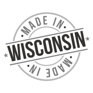 Made In Wisconsin Stamp Logo Icon Sticker
