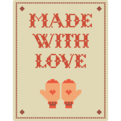 Made With Love Craft Sticker