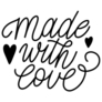 Made With Love Handwritten Knitting Inscription Sticker
