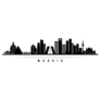Madrid, Spain Skyline Horizontal Banner Sticker