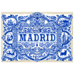 Madrid, Spanish Ornate Tile Work Sticker