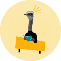 Magazine Funky Ostrich Sticker 