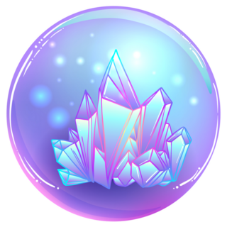 Magic Crystal Ball Glowing Crystals Sticker