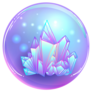 Magic Crystal Ball Glowing Crystals Sticker