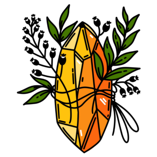 Magic Crystal Celestial Leaves Sticker