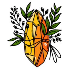 Magic Crystal Celestial Leaves Sticker