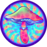 Magic Glowing Mushroom  Psychedelic Sticker