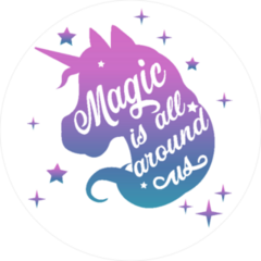 Magic is All Around Us Unicorn Sticker