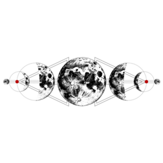 Magic Moons Tattoo Sticker