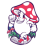 Magic Mushroom Character Illustration Sticker