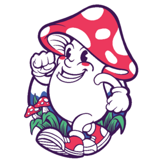 Magic Mushroom Character Illustration Sticker