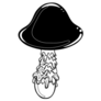Magic Mushroom Hippie Illustration Sticker