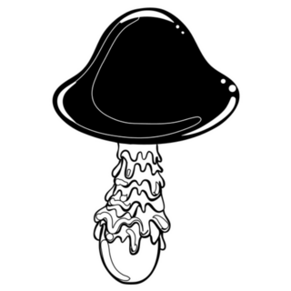 Magic Mushroom Hippie Illustration Sticker