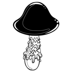 Magic Mushroom Hippie Illustration Sticker