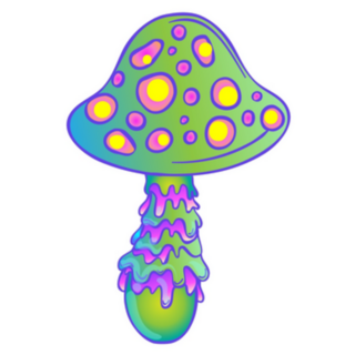 Magic Mushrooms Psychedelic Art Sticker