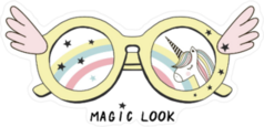 Magic Unicorn Sunglasses Sticker