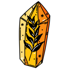 Magic Yellow Crystal Icon Sticker